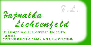 hajnalka lichtenfeld business card